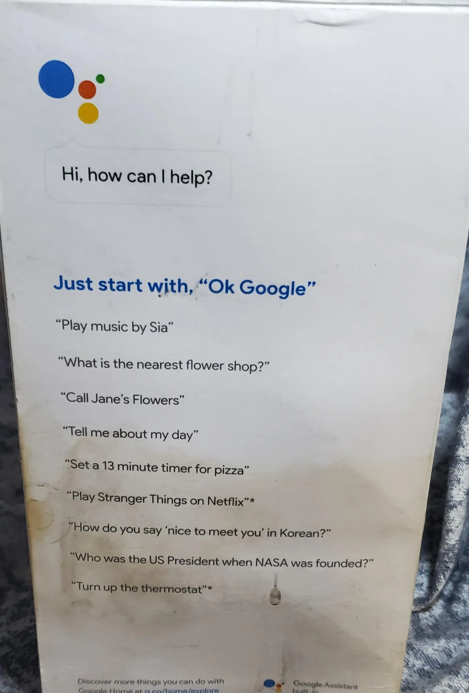 10192020 Google Home (Damaged Box)