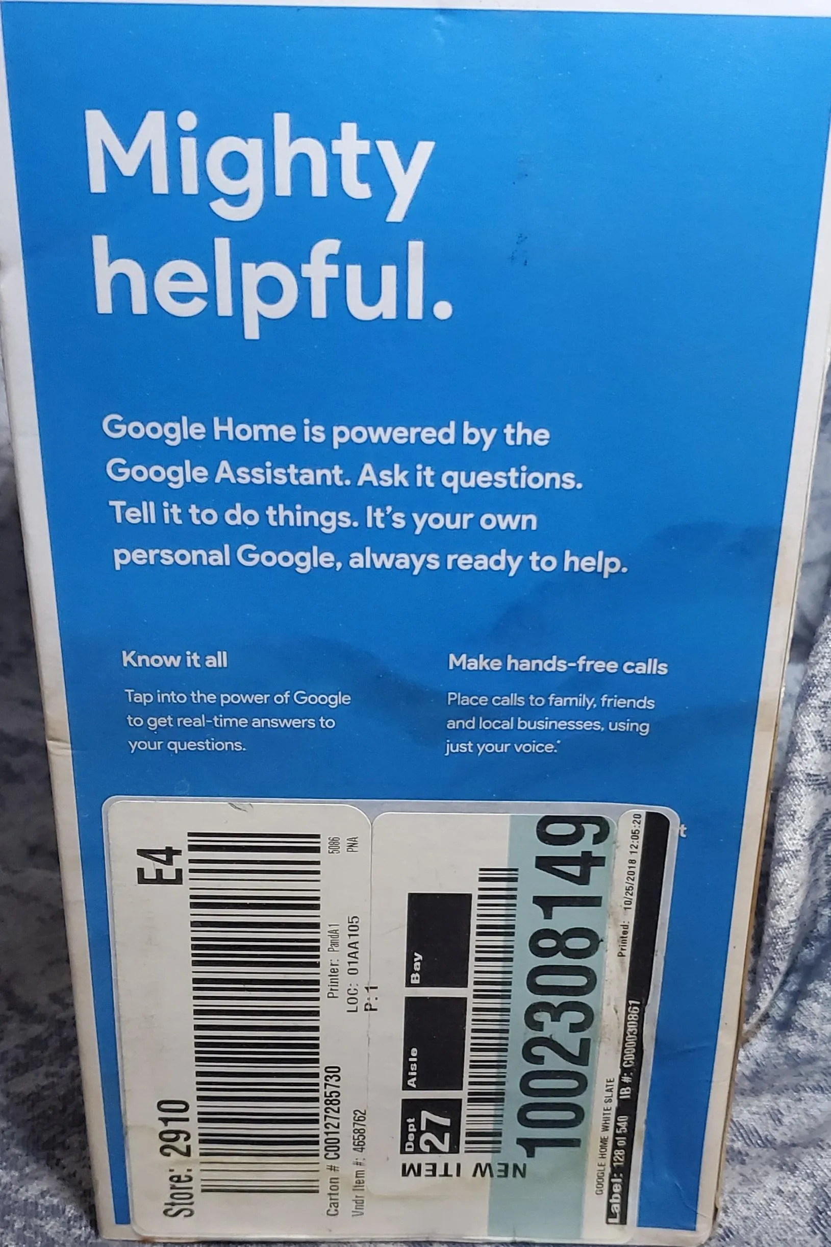 10192020 Google Home (Damaged Box)