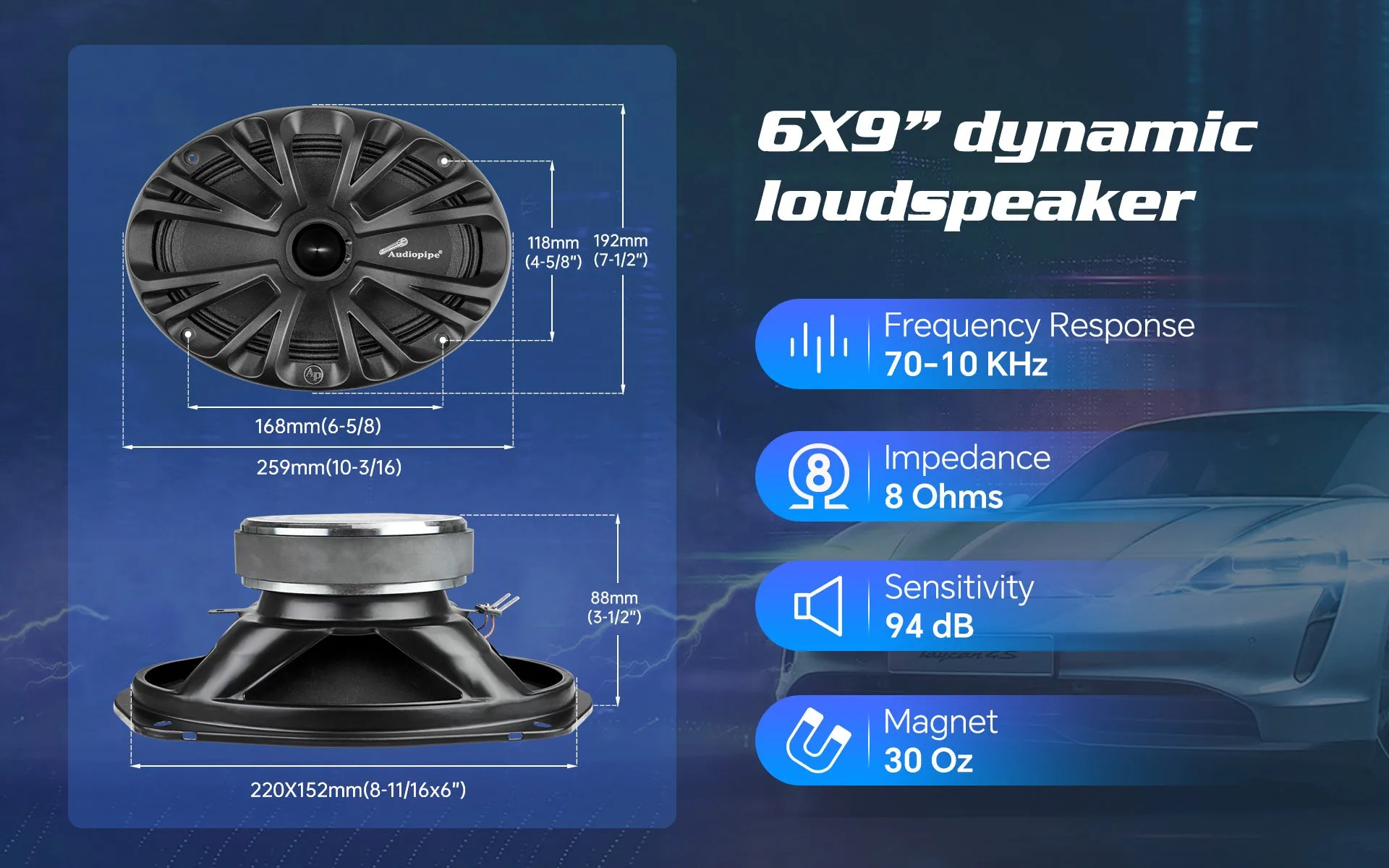 6 x 9" Low Mid Frequency Loudspeaker (APMB-6900-E)