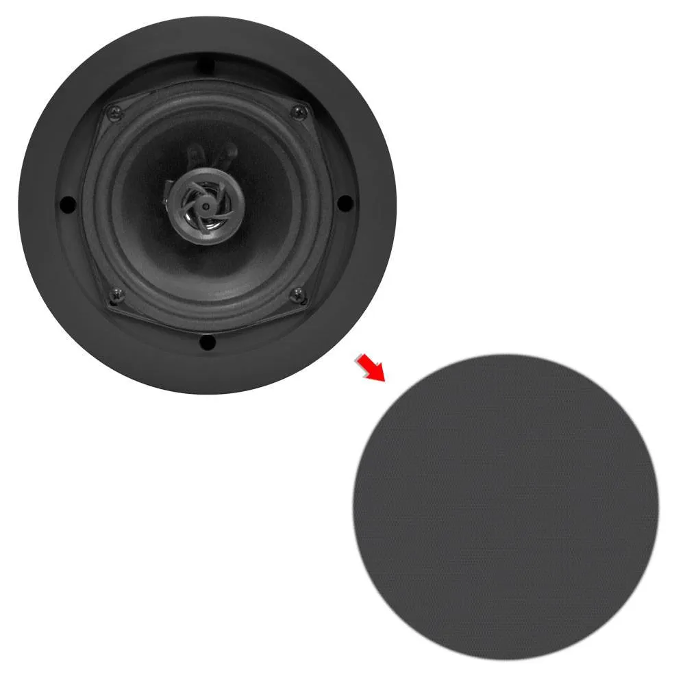 8) NEW Pyle PDIC81RDBK 250W 8 Inch Flush In-Wall In-Ceiling Speakers