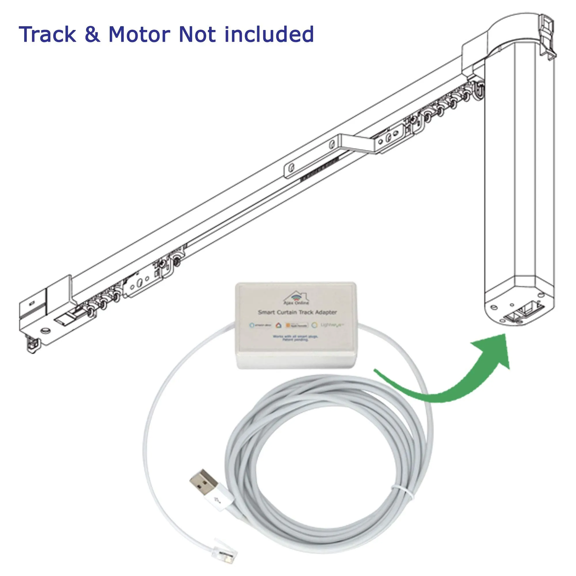 Ajaxonline Silent Gliss 5100 Smart wifi Adapter Compatible with Alexa Google Home. For Apple Homekit please enquire. (Silent Gliss Adapter)