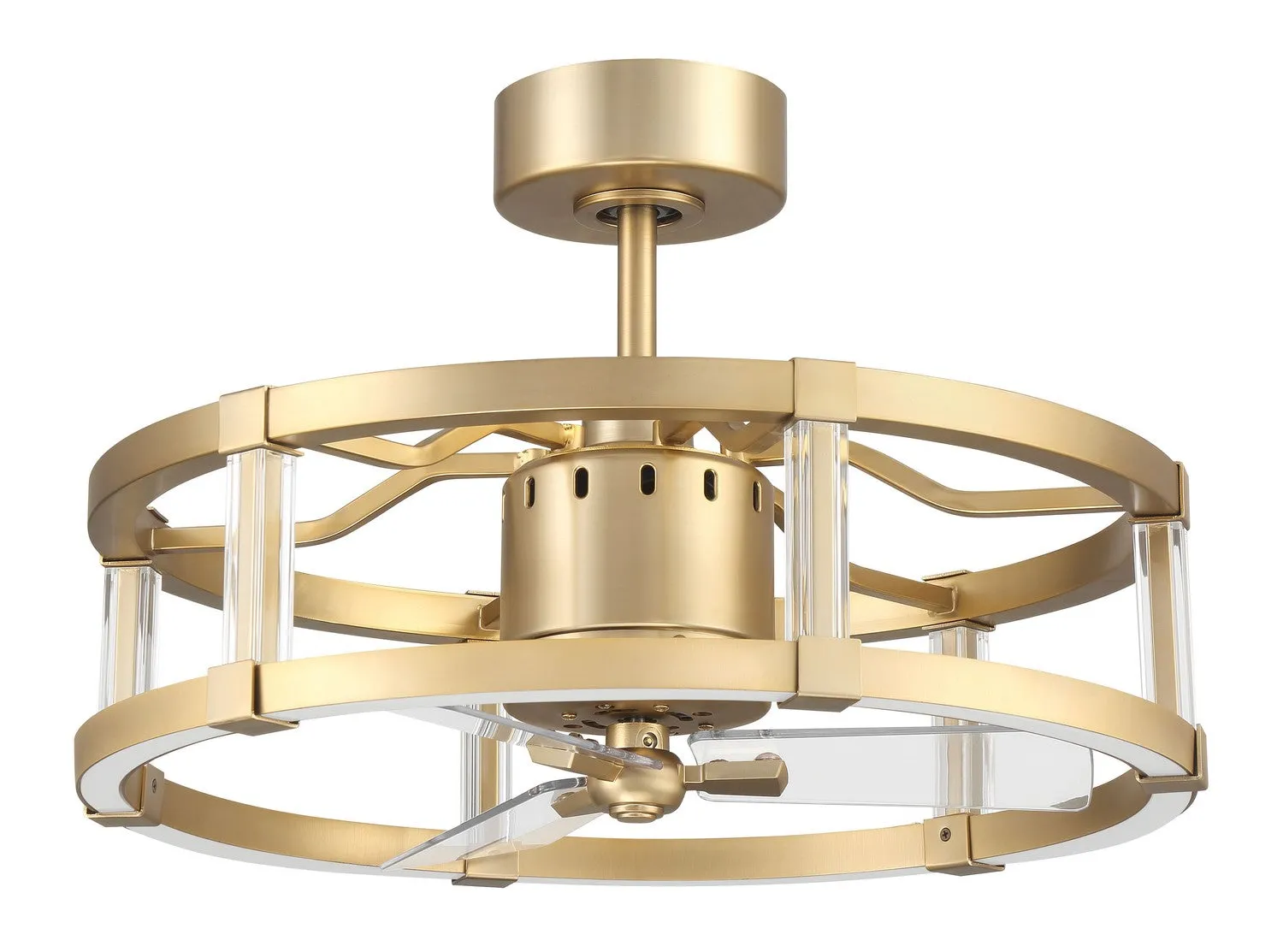 Alexis 18" Ceiling Fan in Satin Brass