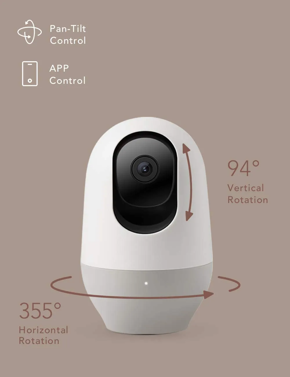 Baby Monitor, 360-degree 1080P Wireless IP Camera, Motion Tracking, Super IR Night Vision, Works with Alexa, Two-Way Audio, Motion & Sound Detection