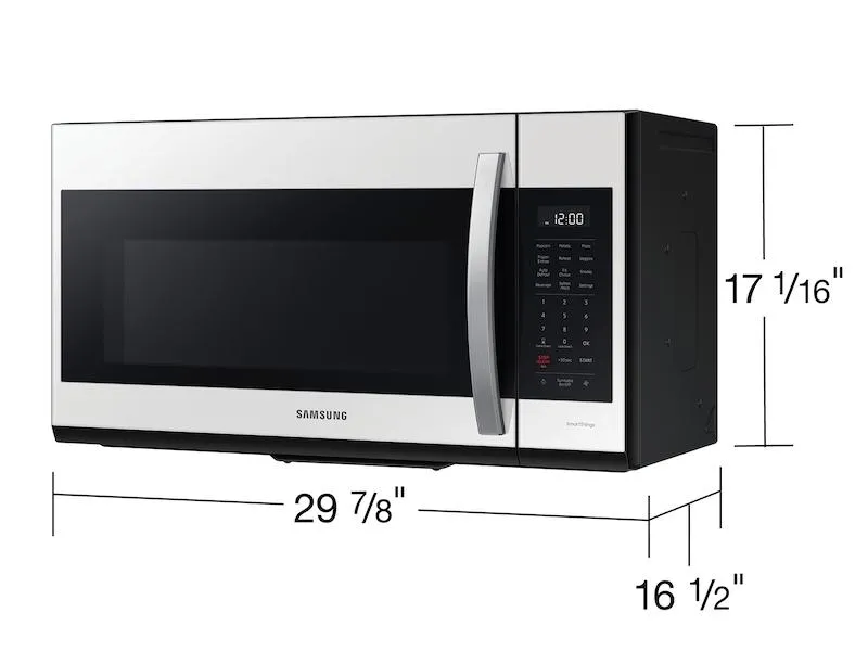 Bespoke Smart 1.9 cu. ft. Over-the-Range Microwave with Sensor Cook in White Glass