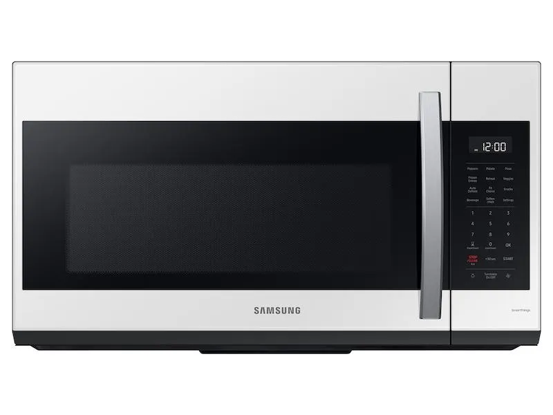 Bespoke Smart 1.9 cu. ft. Over-the-Range Microwave with Sensor Cook in White Glass