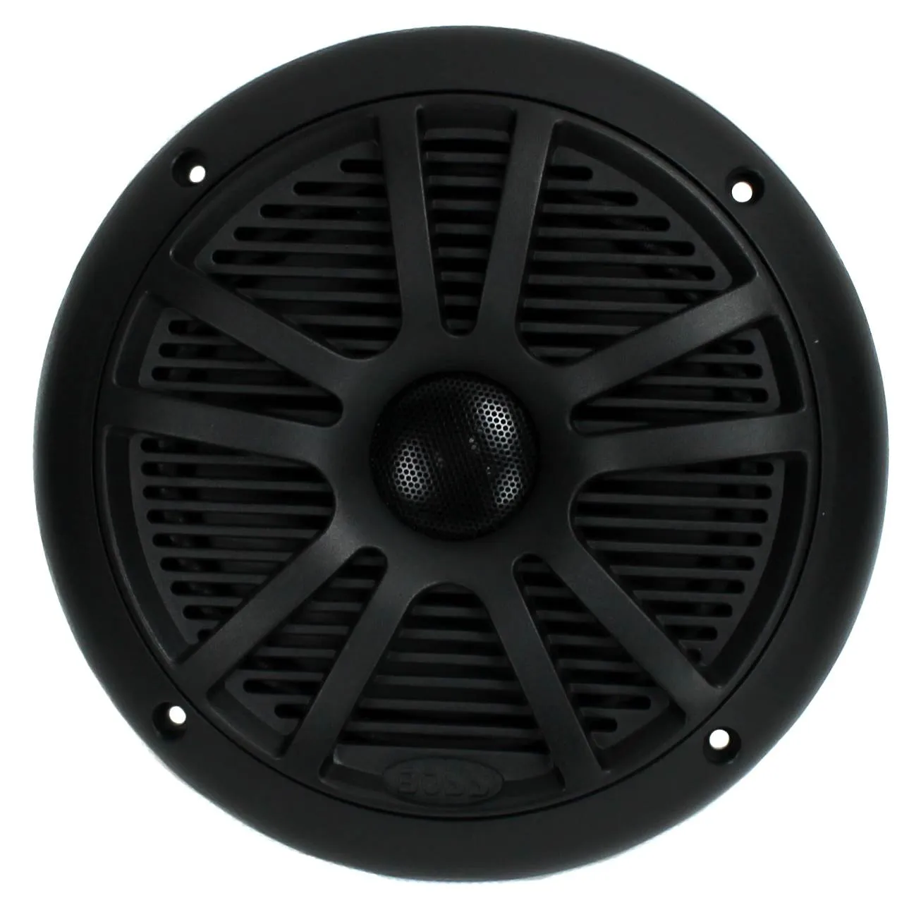 BOSS MR6B 6.5 Inch Dual Cone Black Marine Audio Speakers 180 Watt (8 Speakers)