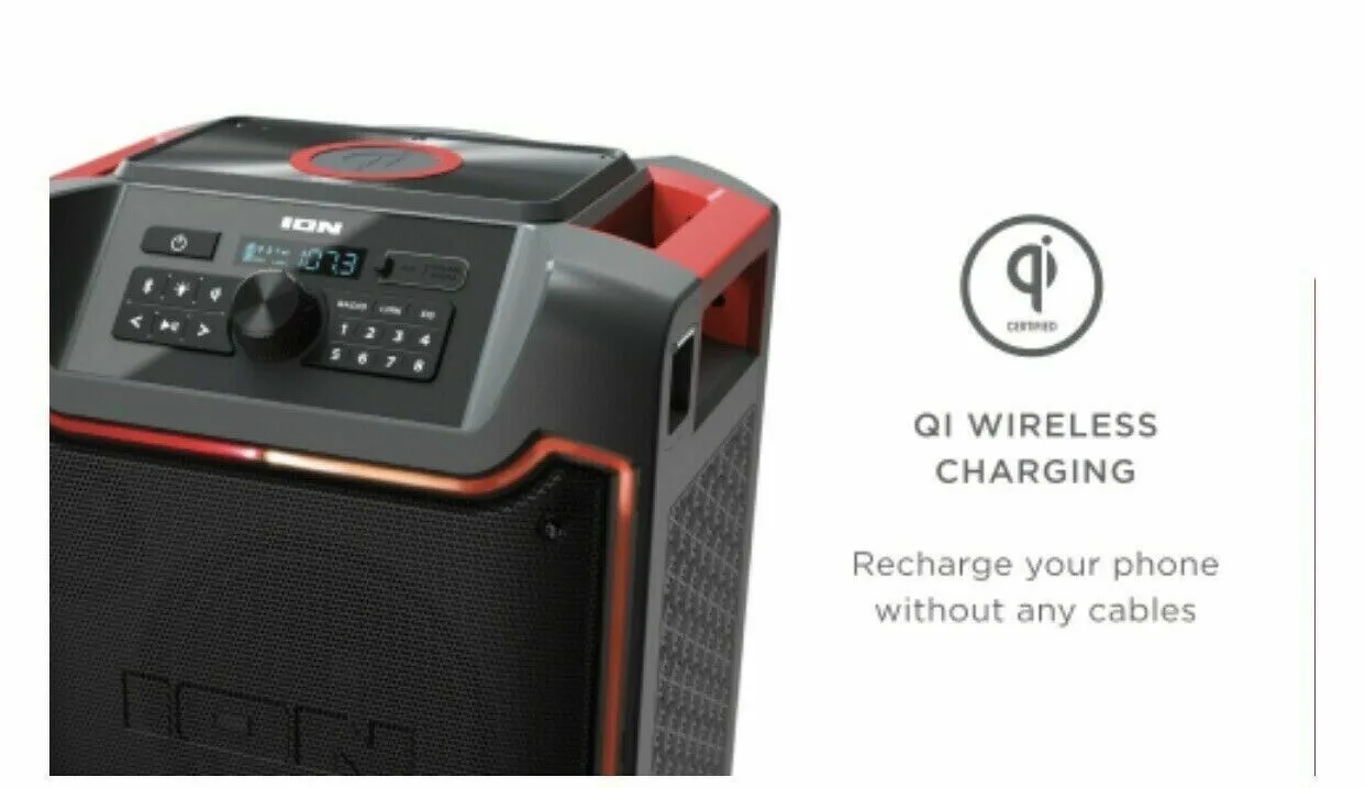 ***CLEARANCE*** ION Pathfinder 4 Bluetooth Portable Speaker with Wireless Qi Charging (Copy)