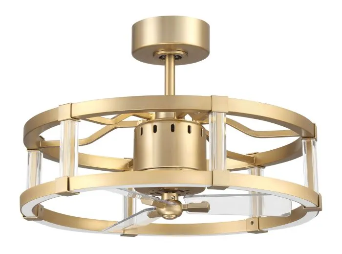 Craftmade ALS24SB3 Alexis 18" Ceiling Fan Fandelier Satin Brass