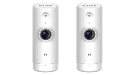 D-Link HD Mini Indoor WiFi Security Camera 2-Pack, Cloud Recording, Motion Detection & Night Vision, DCS-8000LH/2PK, Works with Alexa and Google Assistant