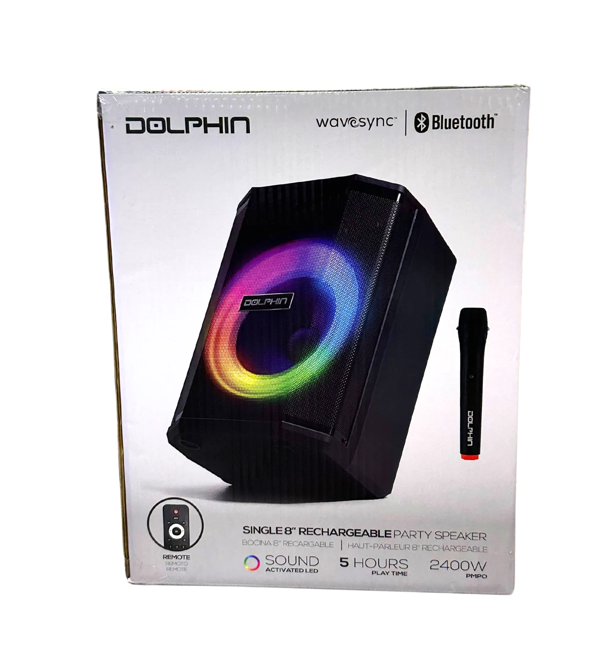 Dolphin SP-880RBT Rechargeable 8” Party Speaker with Tilt Function