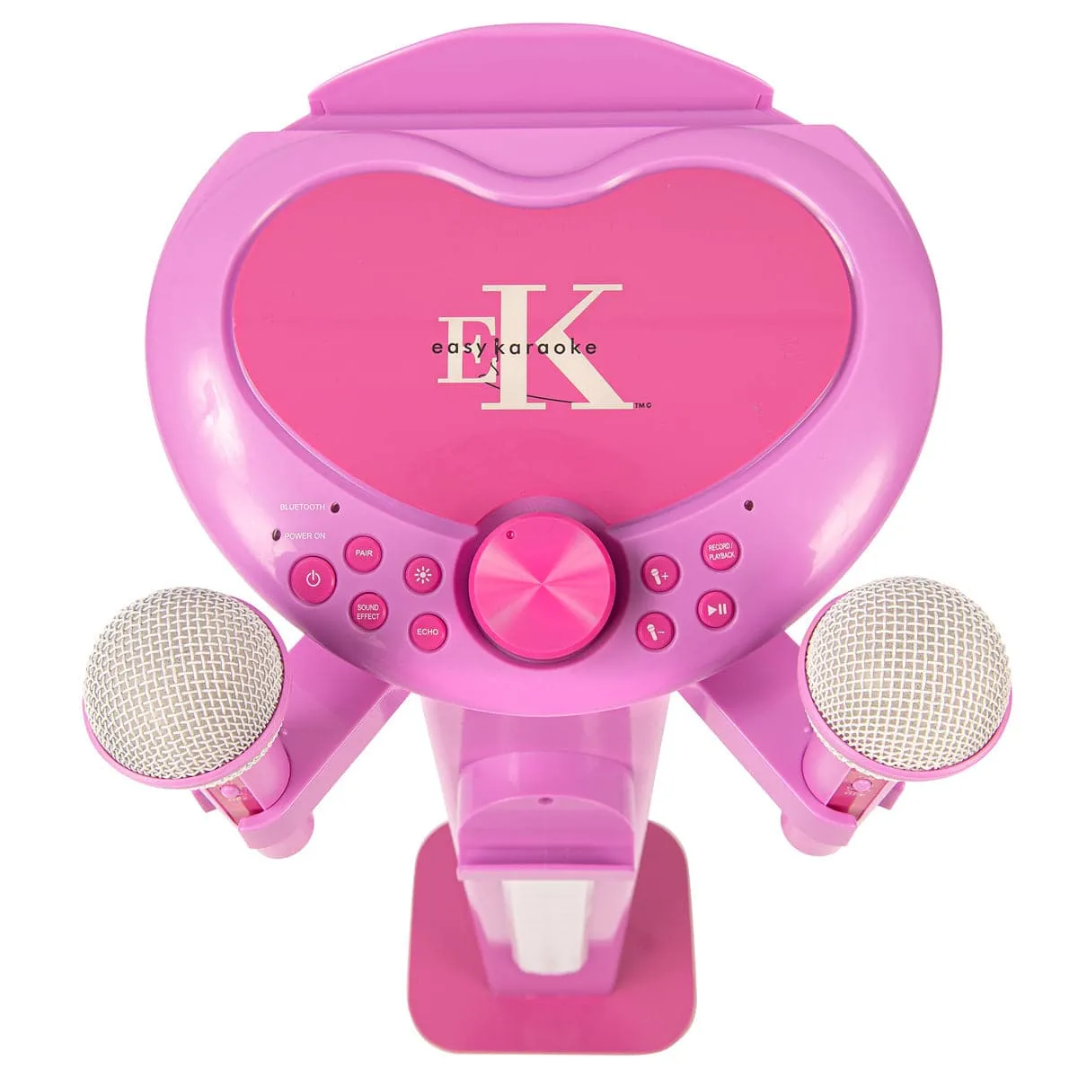 Easy Karaoke Bluetooth® Kids Singalong Pedestal Karaoke Machine ~ Pink