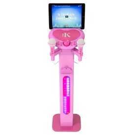 Easy Karaoke Bluetooth® Kids Singalong Pedestal Karaoke Machine ~ Pink