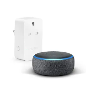 Echo Dot (3rd Gen), Charcoal Fabric   Amazon Smart Plug, Works with Alexa