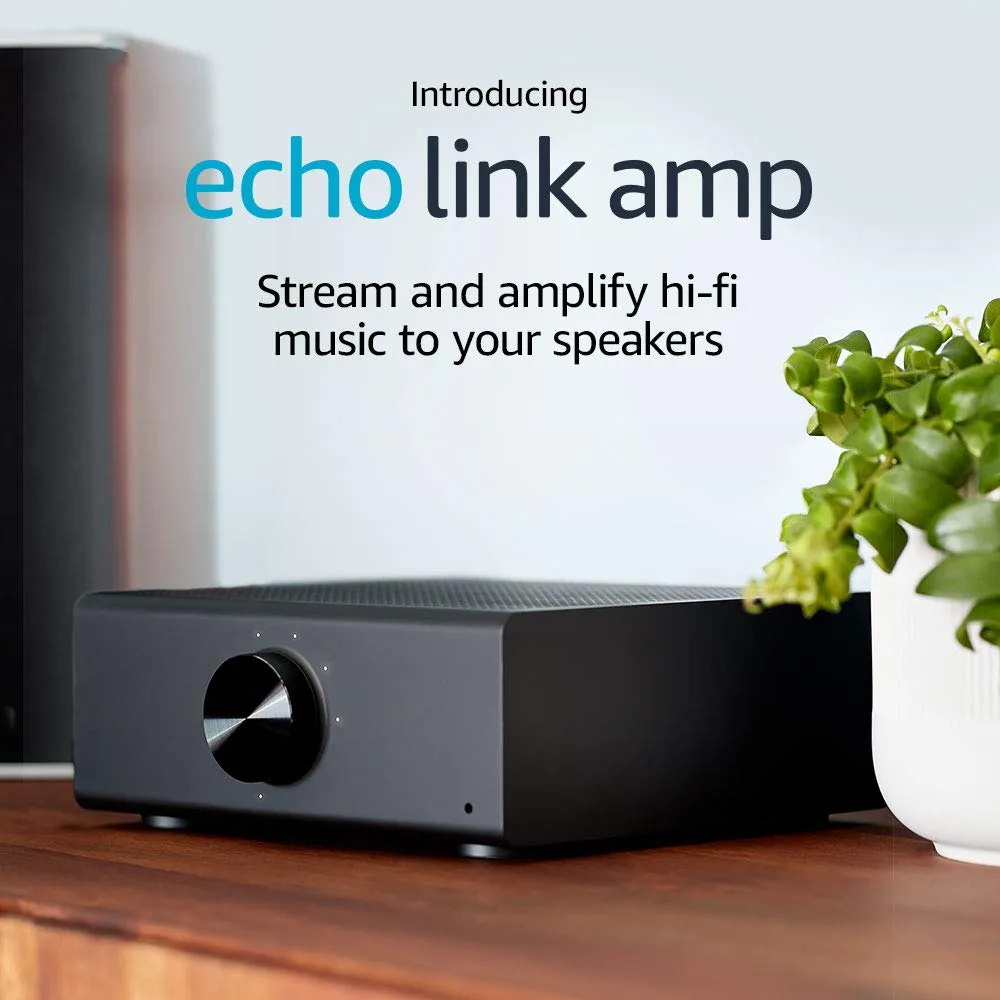 Echo Link Amp | Stream and amplify hi-fi music to your speakers (requires compatible Echo device for Alexa voice control)