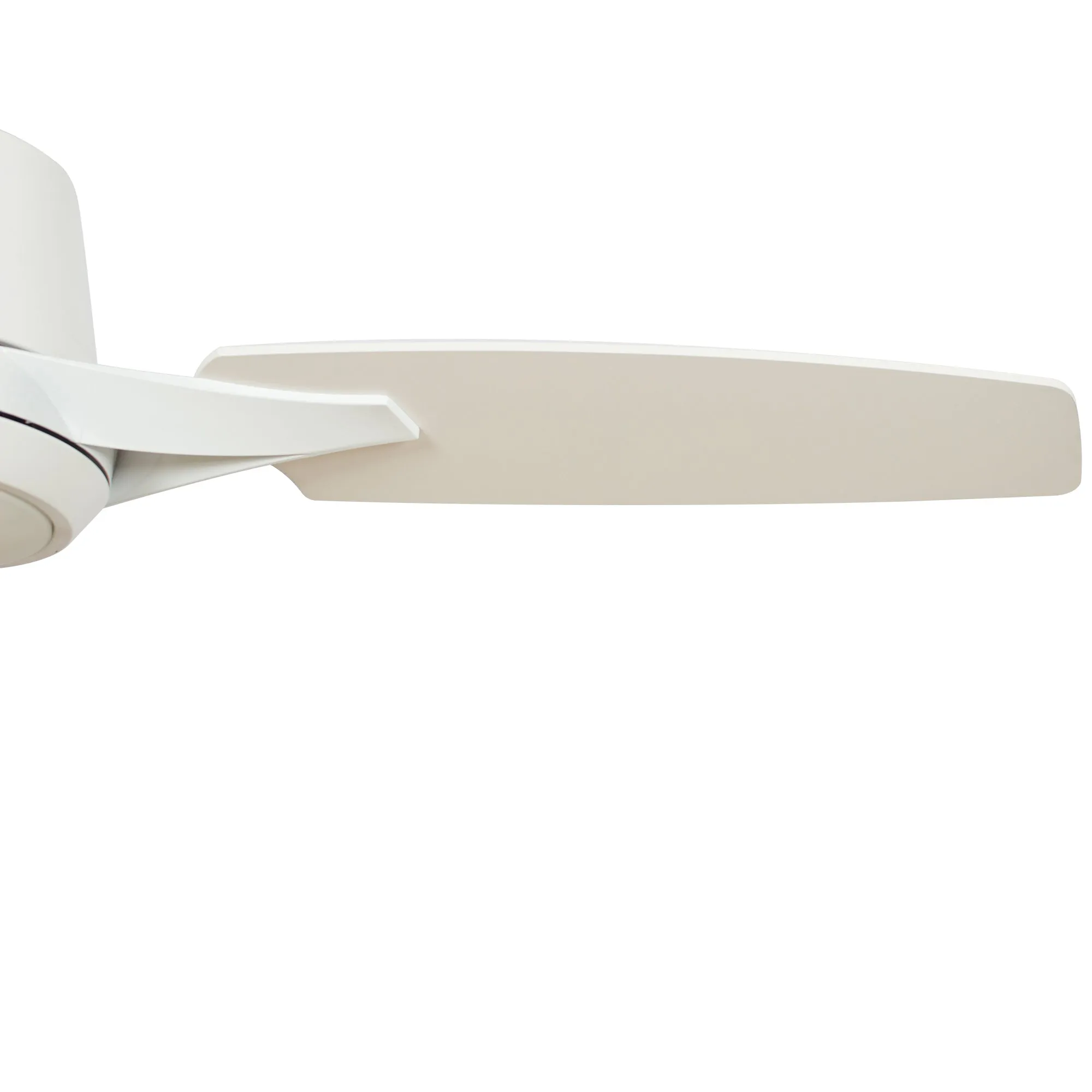 EUNOIA 52'' 3-Blade Smart Ceiling Fan with LED Light Kit & Wall Switch - White/White