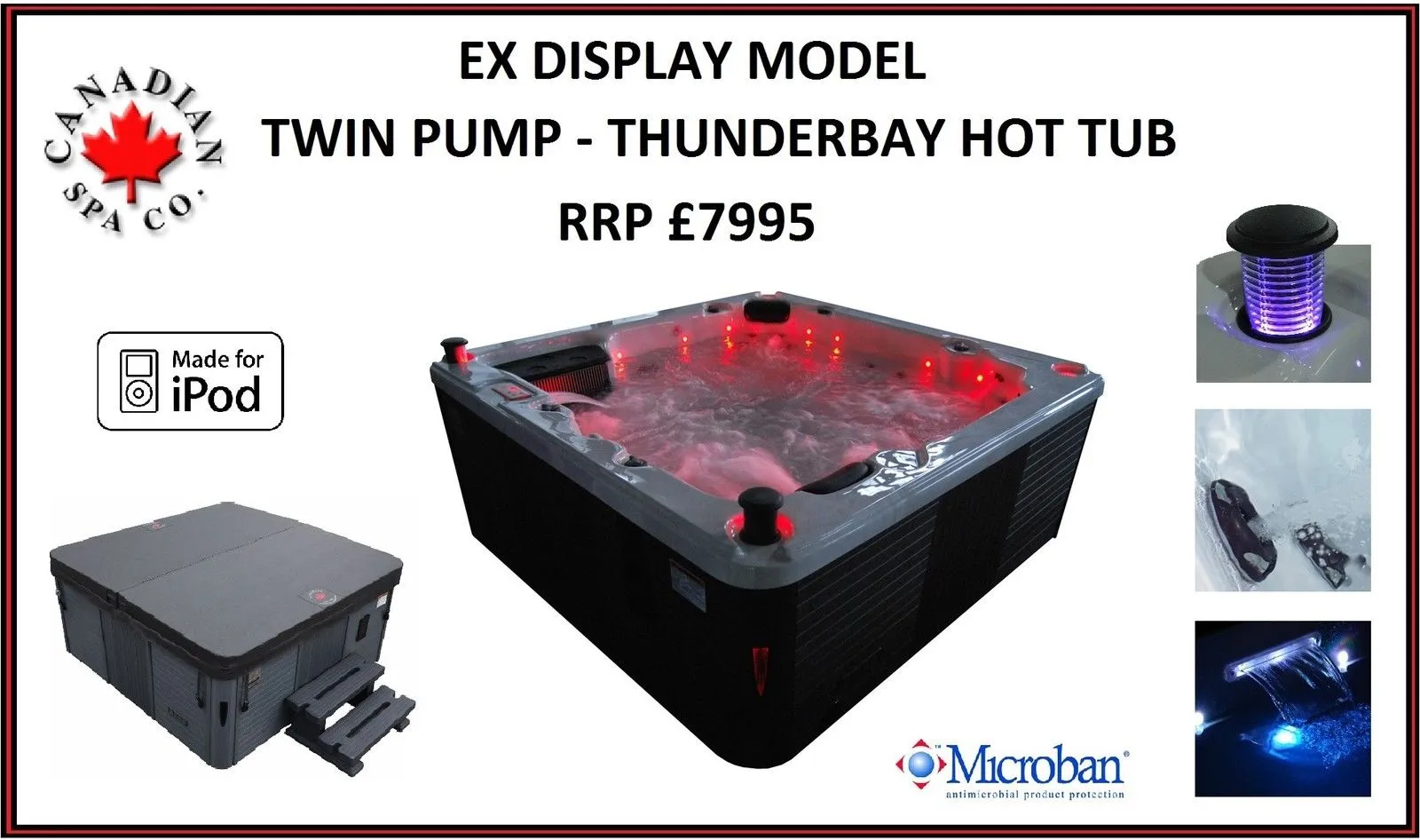 Ex-Display/Demo Thunderbay 6-Person Hot Tub - Twin Pump - 2yr Warranty