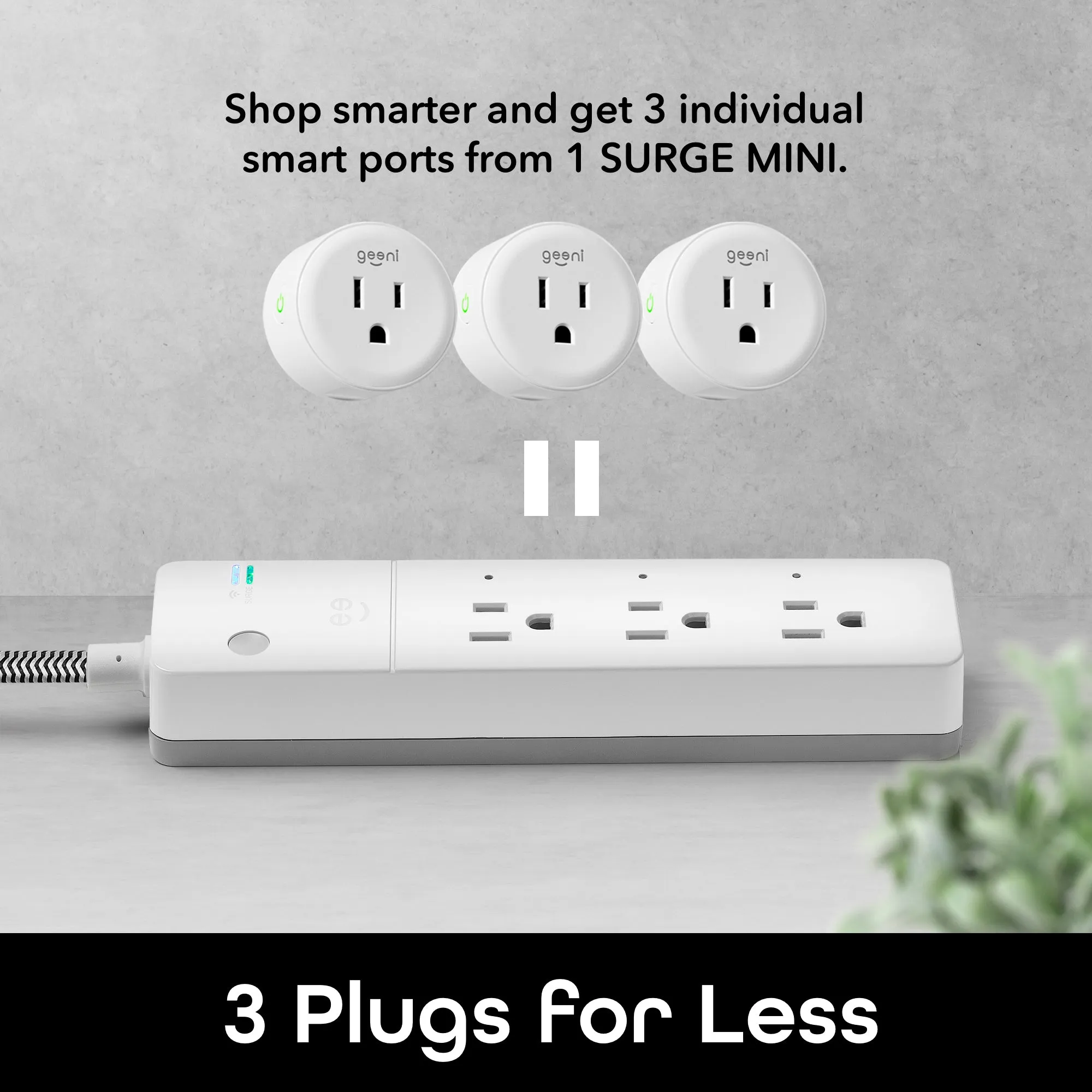 Geeni Surge Mini 3-Outlet Surge Protector