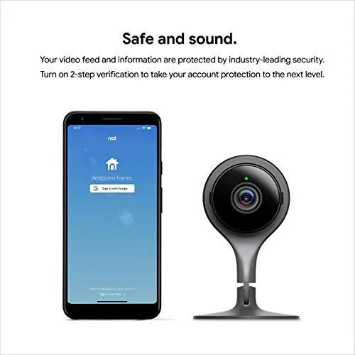 Google Nest Cam Indoor - Wired Indoor Camera for Home Security - Control with Your Phone and Get Mobile Alerts - Surveillance Camera with 24/7 Live Video and Night Vision