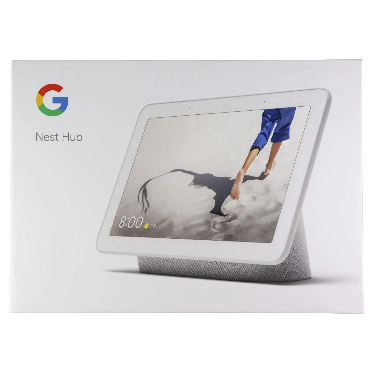 Google Nest Hub (GA00516-CA) with Google Assistant and 7-inch Screen - Chalk