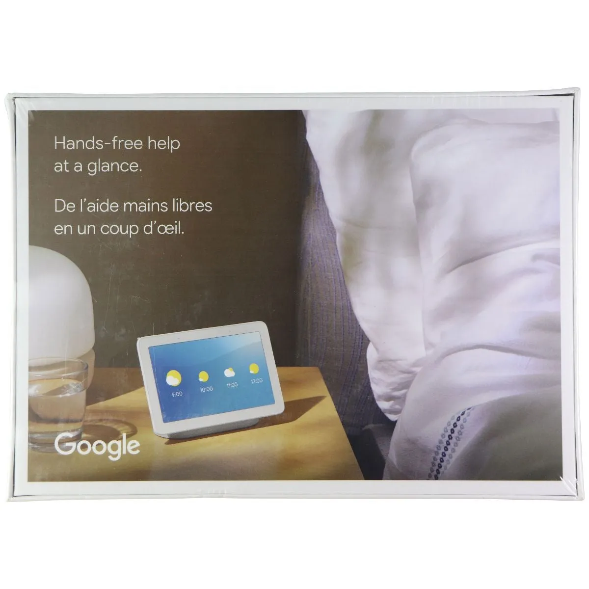 Google Nest Hub (GA00516-CA) with Google Assistant and 7-inch Screen - Chalk