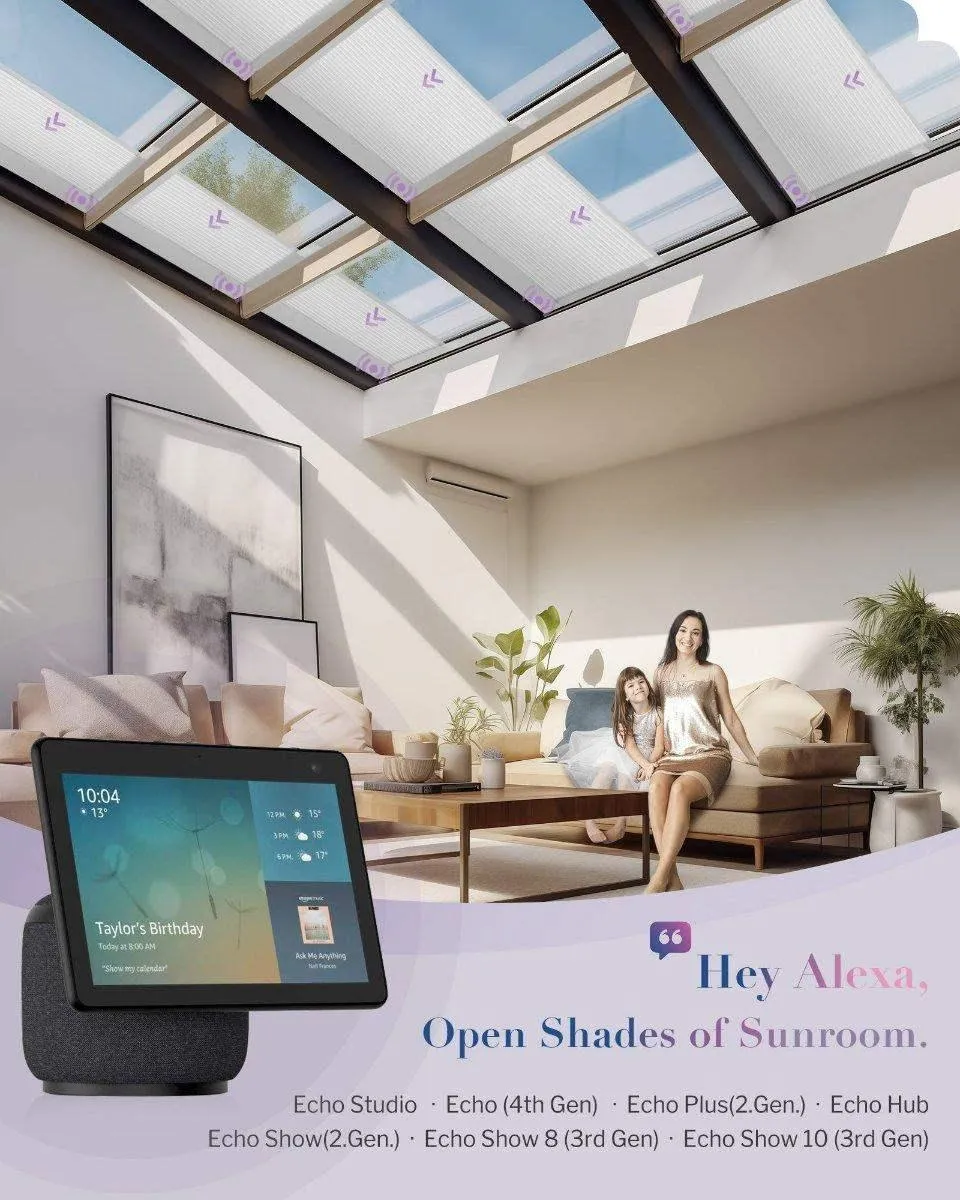 Graywind Rechargeable Smart Skylight Shades | Blackout Series | Customizable