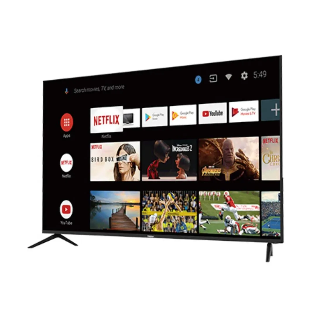 Haier LED 43 Inch Bezel Less Google Android Smart AI Plus Television (LE43K7200GA_Black)