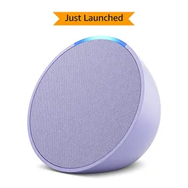 Introducing Echo Pop| Smart speaker with Alexa and Bluetooth| Loud sound, balanced bass, crisp vocals| Purple