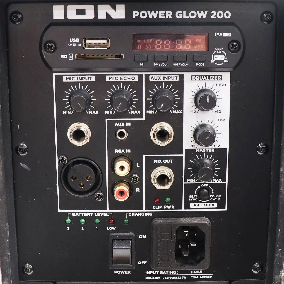 ION Power Glow 200 Rechargeable 200-Watt PA System with Lights