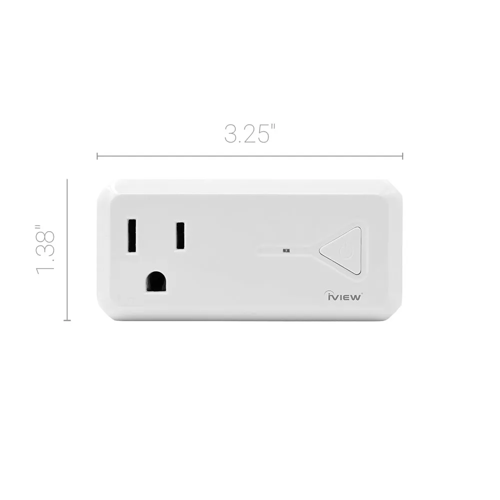 ISC300 1100W Load Max, 10A Smart WiFi Socket & Plug w/ 5V 2.1A USB Port (Twin Pack)