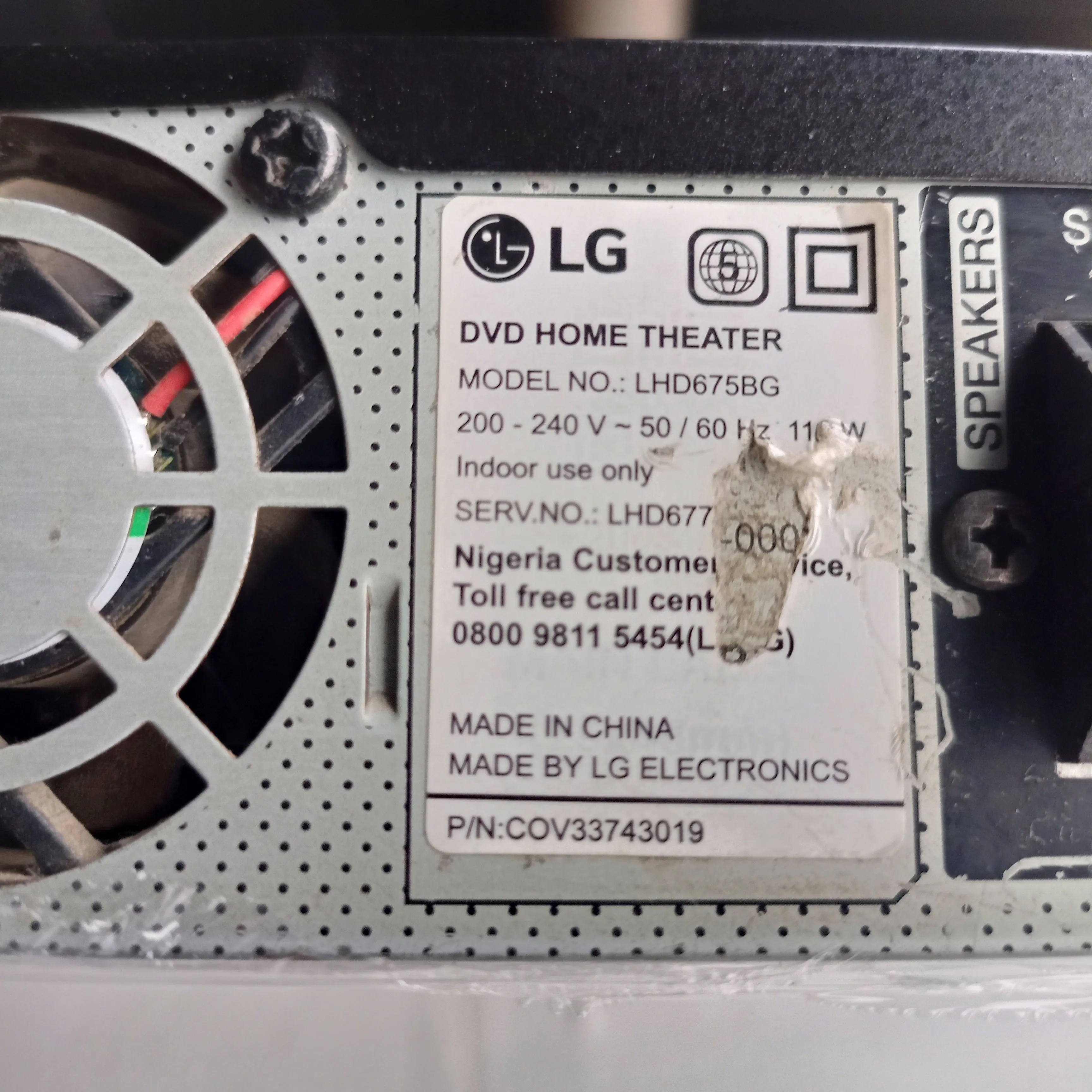 LG LHD675BG 4.2Ch 1000 Watts Bodyguard Bluetooth DVD Home Theater Machine Head (Double SubWoofer) - London Used