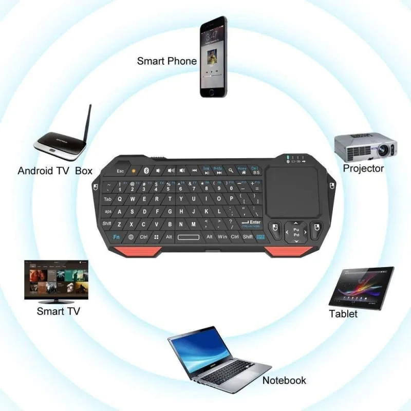 Mini Bluetooth Keyboard with Touchpad