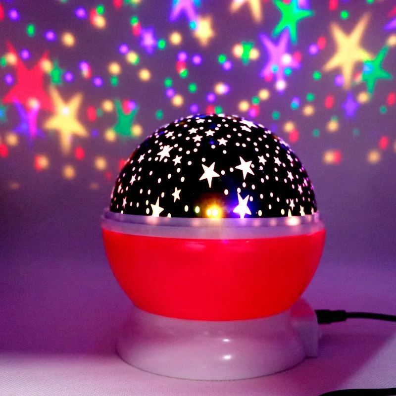 Novelty Luminous Toys Romantic Starry Sky LED Night Light Projector Battery USB Moon Lamp Creative Birthday Gift Toys For Kids