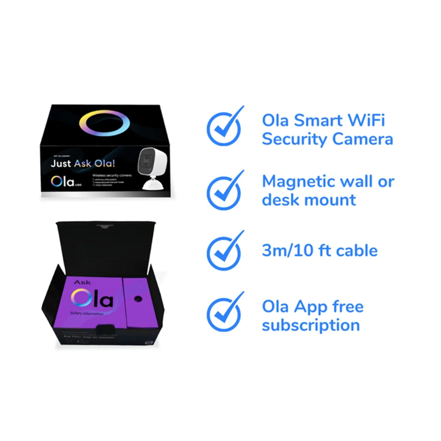 Ola-USA Smart Security Camera 3 Pack