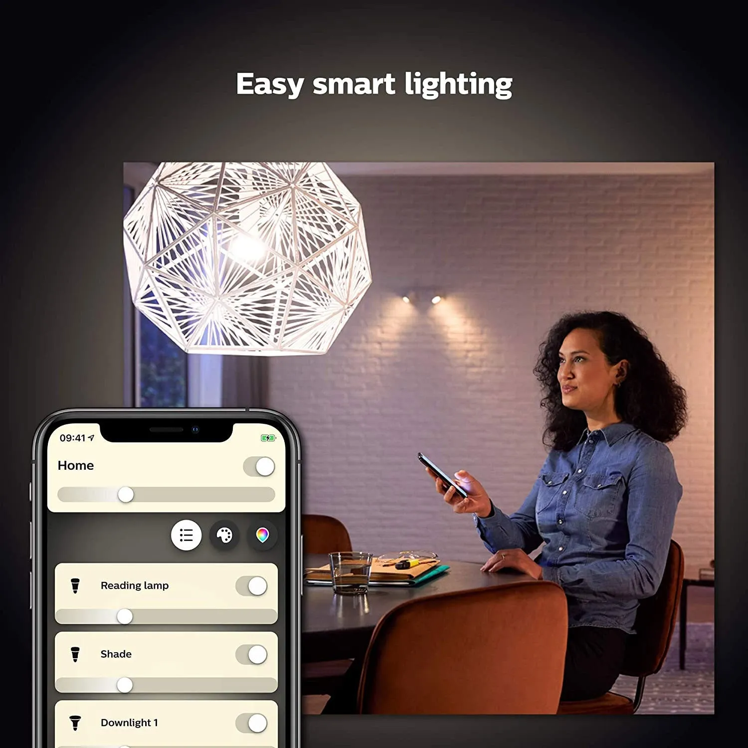 Philips Hue 563080 Starter Kit, E26 10.5W A19 Bluetooth 2-pack Smart Bulb