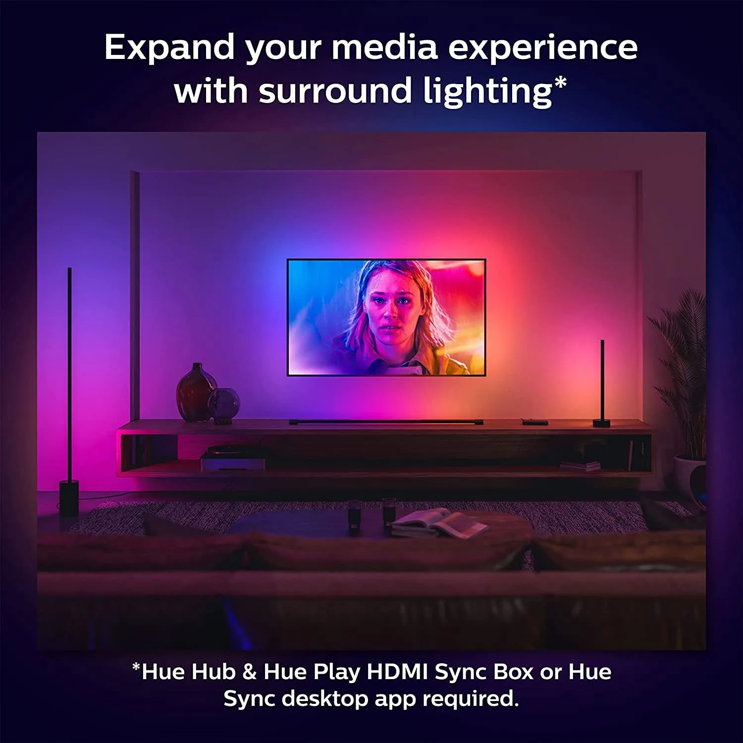 Philips Hue 569095 Gradient Signe Table Lamp, Compatible with Alexa, Apple HomeKit and Google Assistant, Black