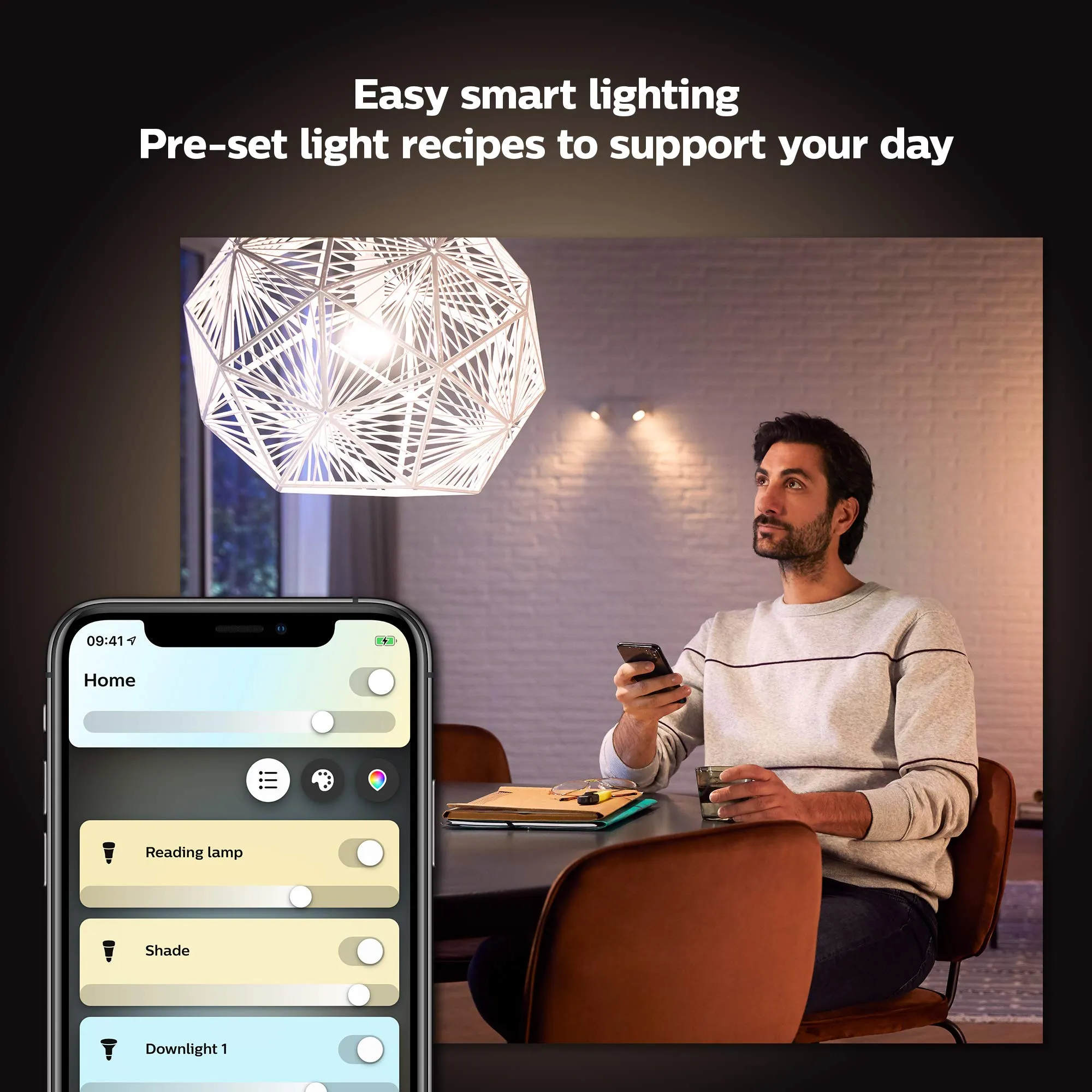 Philips Hue White Ambiance Smart Bulb 3 Pack LED Bundle [E27 Edison Screw] with Bluetooth (Works with Alexa and Google Assistant)