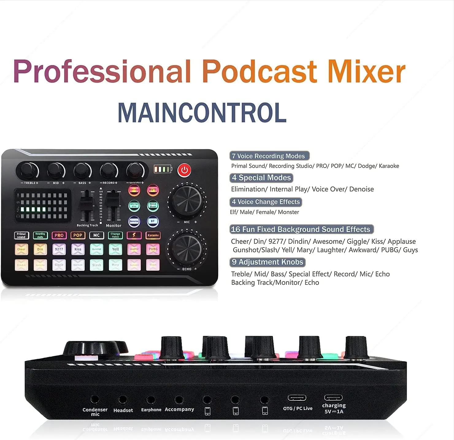 Podcast Equipment Bundle - Live Sound Card and Audio Interface