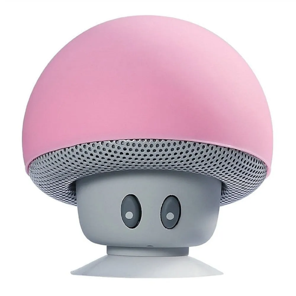 Portable Wireless Mushroom Bluetooth Speakers with Built-in Mic and Suction Cup