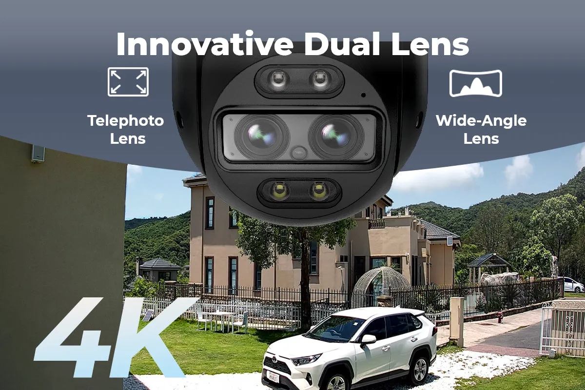 Reolink 4K PTZ WiFi Outdoor Security Camera with Dual-Lens Trackmix WiFi