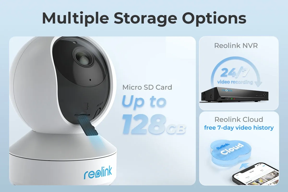 Reolink Indoor 4MP PTZ WiFi Security Camera E1 Pro