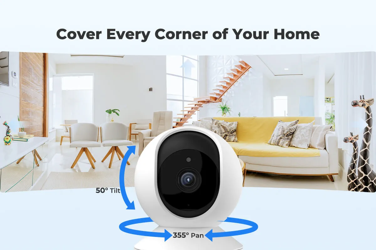 Reolink Indoor 4MP PTZ WiFi Security Camera E1 Pro