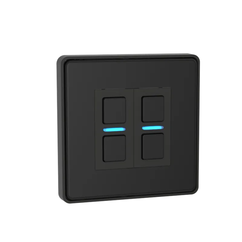 Smart Dimmer (2 Gang) - Matte Black