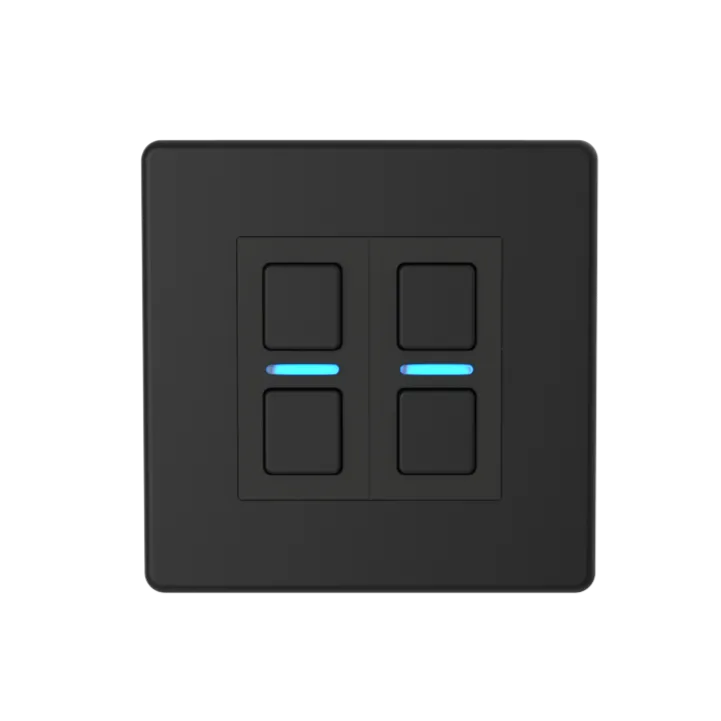 Smart Dimmer (2 Gang) - Matte Black