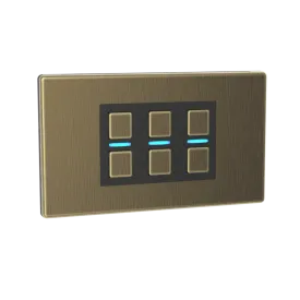 Smart Dimmer (3 Gang) - Antique Brass