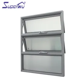 Superwu High Performance Thermal Break Aluminum Profile Top Fixed Windows Bottom Awning