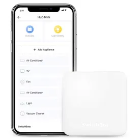SwitchBot Hub Mini Smart Remote, IR blaster, Link to Wi-Fi, Control Air Conditioner, Compatible with Alexa, Google Home, HomePod, IFTTT