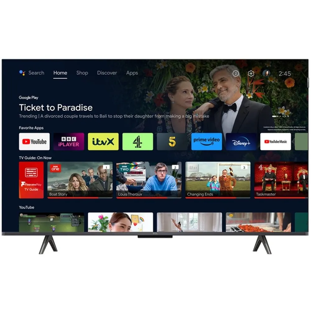 TCL 43C655K 43" QLED 4K Ultra HD Smart TV, Grey, F Rated