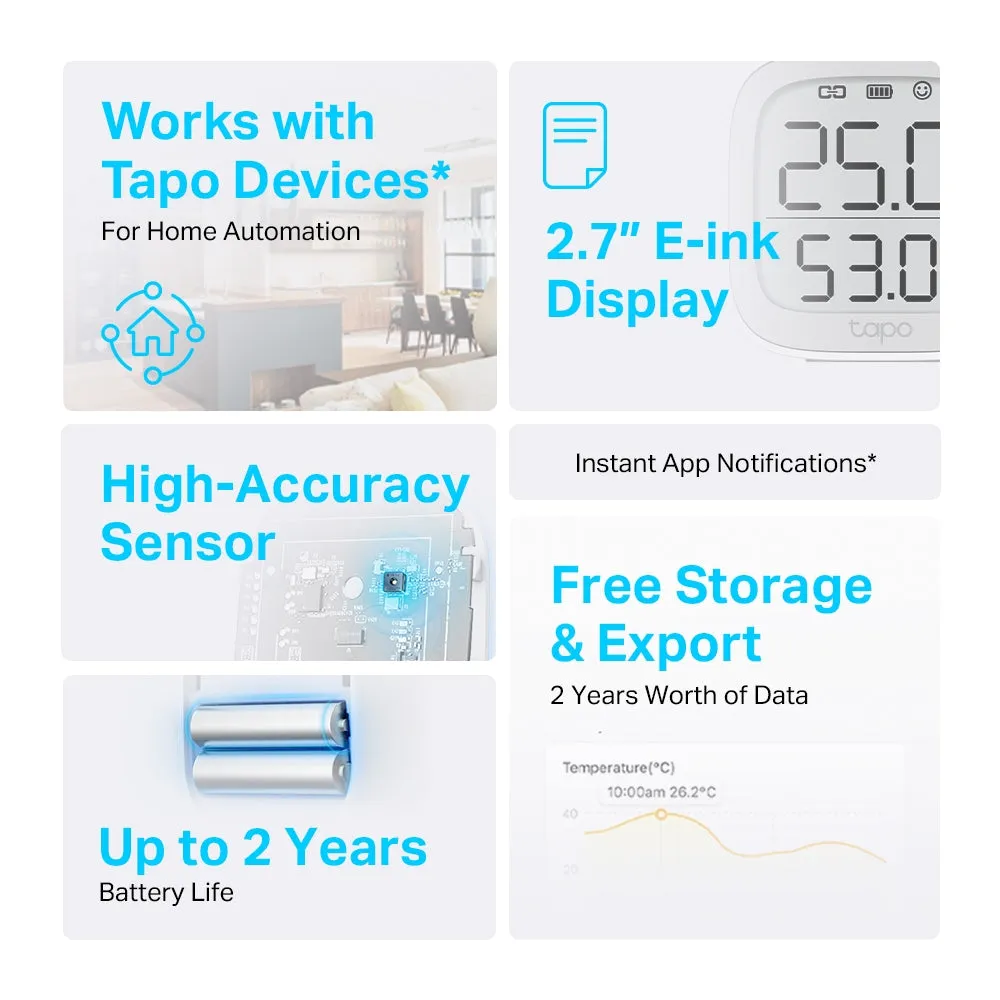 Tp-Link Smart Temperature And Humidity Sensor Tapo T315 V1