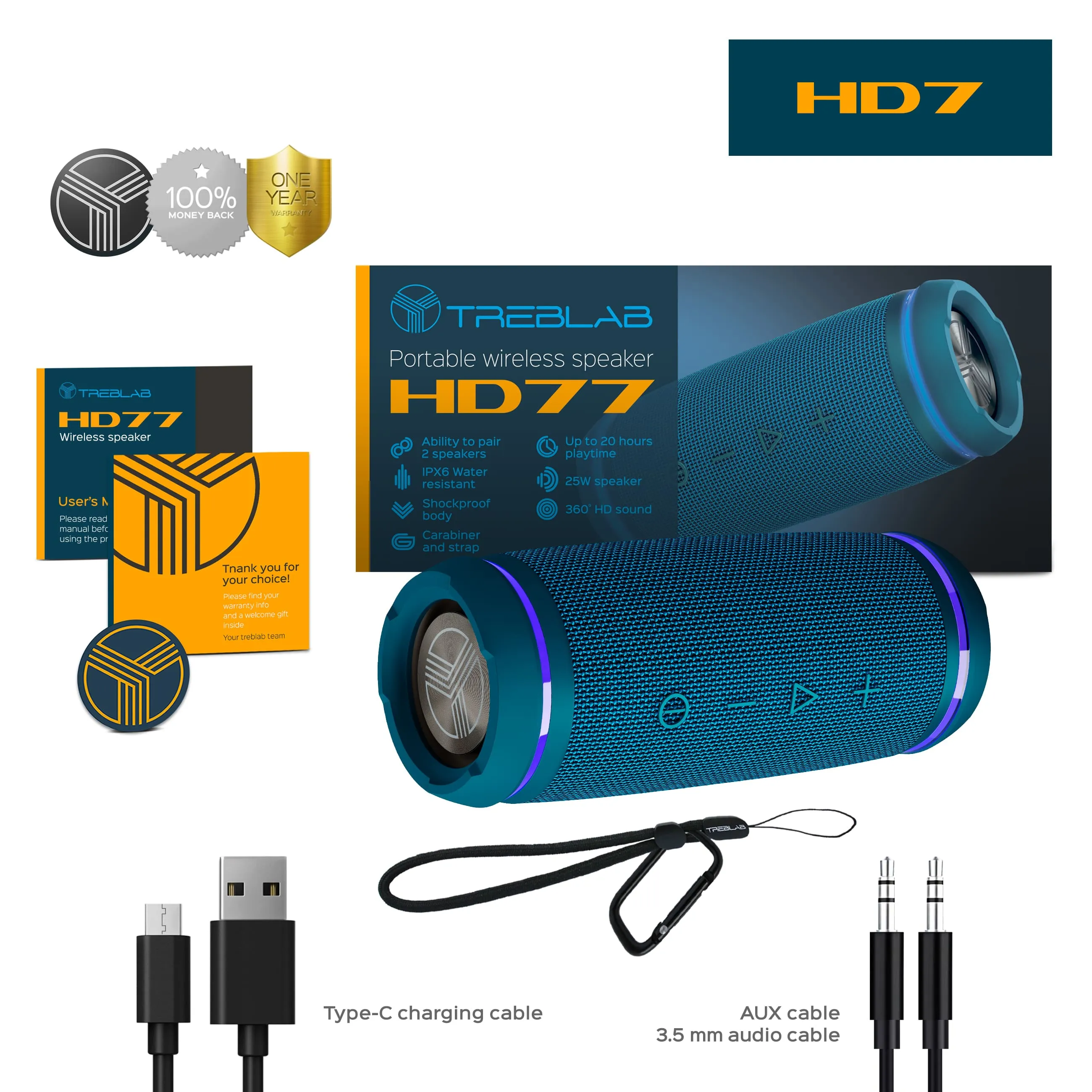 TREBLAB HD77