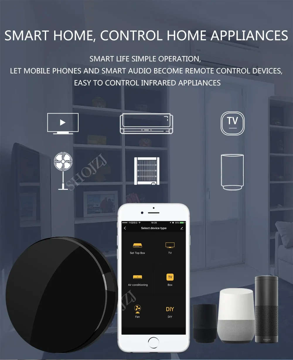 Universal WIFI IR RF Intelligent Smart Home Automation compatible for Alexa Google Home